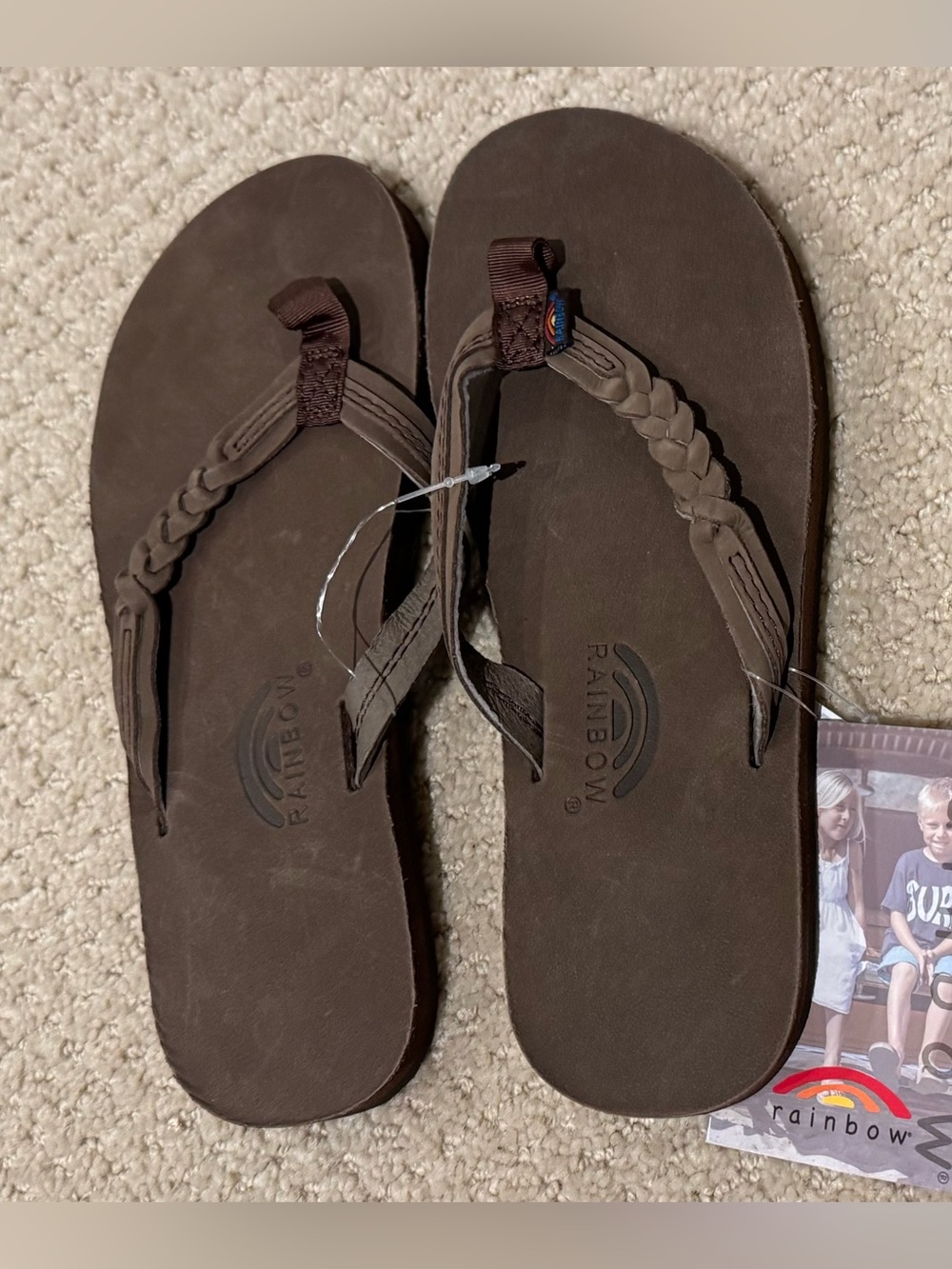 NWT Rainbow Sandals Kids flirty braidy size 2/3